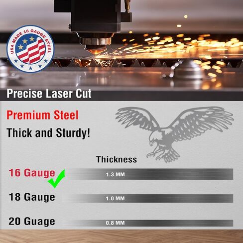 Bald Eagle Metal Wall Art – Black Patriotic Eagle Decor, Metal Wall Hanging for Indoor Outdoor Home, Garage, Man Cave, Rustic Wildlife Gift for Men in Saudi Arabia