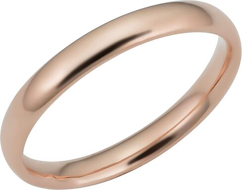 KoolJewelry Minimalist Women's 14k Yellow White or Rose Gold Knuckle Stacking Midi Ring (3 mm) in Kuwait