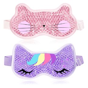 2PCS Cooling Eye Mask Gel Eye Mask, Reusable Hot Cold Therapy Cold Eye Mask for Post Surgery, Puffiness, Dark Circles, Eye Bags, Dry Eyes,color:Pink Purple，number_of_items:2 in Saudi Arabia