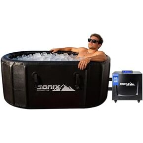 Ice Bath Chiller & Cold Plunge Tub Kit, 1/2 HP Cold Plunge Chiller with Built-in & Pump,216 Gal Ice Pod, XXL Cold Plunge Tub with Water Chiller for Home Outdoor Cold Therapy in Kuwait