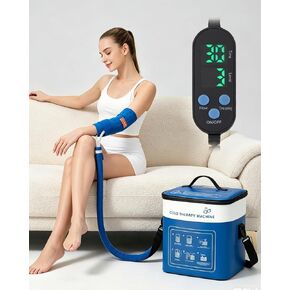 Cold Therapy Machine for Ankle, Ice Therapy Machine with Timer (15/30/45min & Always On), Temperature Display & 3 Flow Modes, Adjustable Cryo Cuff for Post-Surgery Recovery, Pain & Swelling Relief in Saudi Arabia