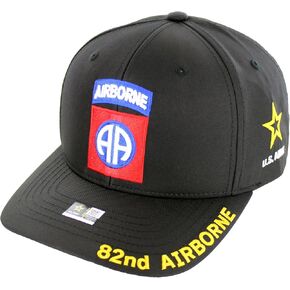 Officially Licensed U.S. Army Military Vietnam Veteran Baseball Cap - 82nd Airborne Embroidered U.S. Flag Premium Quality Adjustable Hook-and-Loop Closure Hat Black in Saudi Arabia