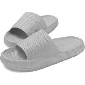 Cloud Slides for Women and Men, 1.7 Inch Thick Sole Pillow Slippers, Non-Slip EVA Quick-Dry Shower Sandals, Lightweight Cushioned House Slides for Indoor and Outdoor in Kuwait