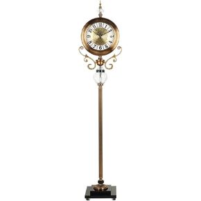 Retro Floor Clocks Mute Clock Grandstand Roman Column Pendulum for Living Room Home Decorations Decor in Saudi Arabia