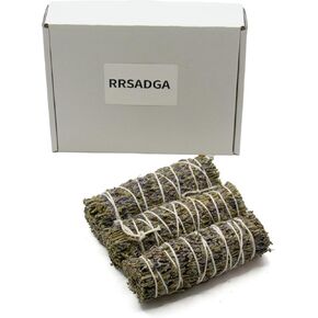 Lavender Smudge Sticks (3 Pack), 4-Inch Handmade Dried Lavender Bundles for Home Aromatic Refresh & Spiritual Cleansing in Saudi Arabia