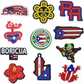Puerto Rico Shoes Decoration Charms, Puerto Rican Shoe Decorations in Saudi Arabia