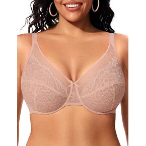 ProKloud Minimizer Bras for Women Full Coverage Supportive Plus Size Unlined Lace Underwire Bra in Saudi Arabia