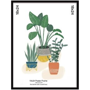 18x24 Picture Frame – Black Flat Profile Wall Photo Frame in Kuwait