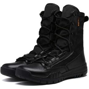 Men’s Tactical Boots，High-top Special Forces Combat Boots Outdoor Sand Breathable Military Boots,Black- 45/UK 10.5/US 11 in Saudi Arabia
