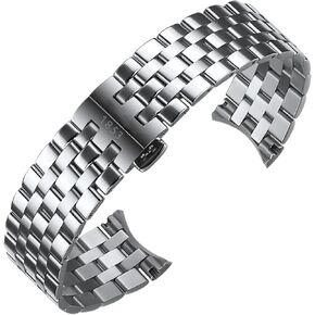 KLVN Precision Steel Watch Band Chain for Tissot T122 Carson Zhenme 1853 Men's T122410a T122407A T122207A Wrist Strap 20mm in Saudi Arabia