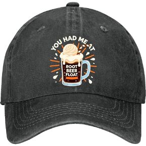 You Hads Me At Root Beer Floats Hats for Men Trendy Washed Distressed Baseball in Kuwait