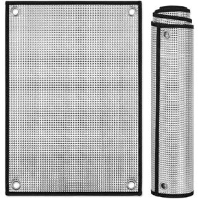 Blackout Window Film Heat Control, Anti-UV Aluminum Foil Sun Blocking Privacy Window Cover, Thermal Insulation Room Darkening with Suction Cups Reusable(Black Edge,24" W x 48" H) in Kuwait