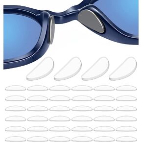 40 Pcs Eye Glasses Nose Pads, Self-Adhesive Silicone Nose Pads, Anti-Slip Soft Thickened Cushion, Reduce Pressure & Pain for Eyeglasses, Sunglasses, Reading Glasses, Daily Wear in Saudi Arabia