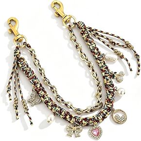 Handcrafted Braided Beaded Keychain, Boho Bag Charm for Handbags and Backpack, Purse Chain Accessory for Women in Saudi Arabia