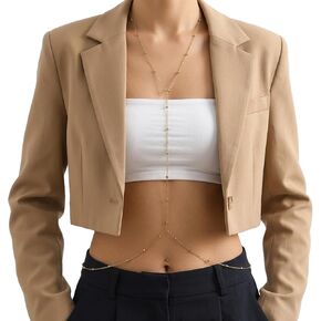 Gold Body Jewelry Belly Chain Crossover Gold Waist Bra Chain, Summer Beach Rhinestone Jewelry Chains for Women Waist Belly Chains Body Accessories for Beach Party Nightclub in Saudi Arabia