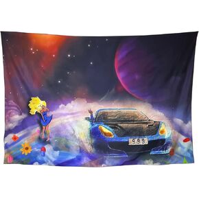YARAAURA Hip Hop Music Album Tapestry, Space Car Design Wall Art for Bedroom Living Room, 60x40 Inches in Saudi Arabia