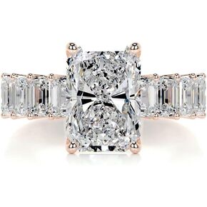 2CT-4CT Radiant Cut Solitaire Engagement Ring Handmade Wedding Ring for Women Anniversary Promise Gifts for Her Moissanite in Kuwait