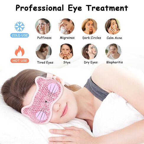 2PCS Cooling Eye Mask Gel Eye Mask, Reusable Hot Cold Therapy Cold Eye Mask for Post Surgery, Puffiness, Dark Circles, Eye Bags, Dry Eyes,color:Pink Purple，number_of_items:2 in Saudi Arabia