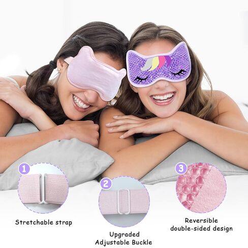 2PCS Cooling Eye Mask Gel Eye Mask, Reusable Hot Cold Therapy Cold Eye Mask for Post Surgery, Puffiness, Dark Circles, Eye Bags, Dry Eyes,color:Pink Purple，number_of_items:2 in Saudi Arabia