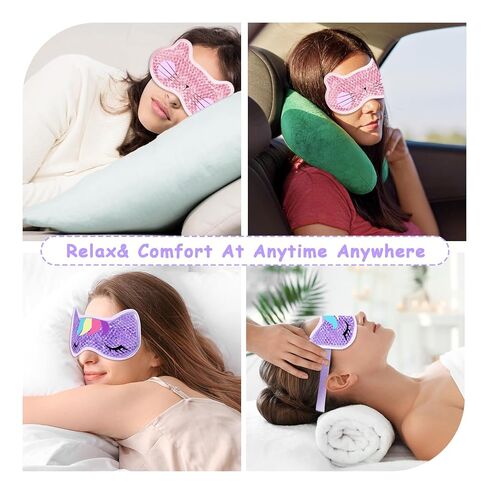 2PCS Cooling Eye Mask Gel Eye Mask, Reusable Hot Cold Therapy Cold Eye Mask for Post Surgery, Puffiness, Dark Circles, Eye Bags, Dry Eyes,color:Pink Purple，number_of_items:2 in Saudi Arabia