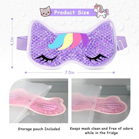 2PCS Cooling Eye Mask Gel Eye Mask, Reusable Hot Cold Therapy Cold Eye Mask for Post Surgery, Puffiness, Dark Circles, Eye Bags, Dry Eyes,color:Pink Purple，number_of_items:2 in Saudi Arabia