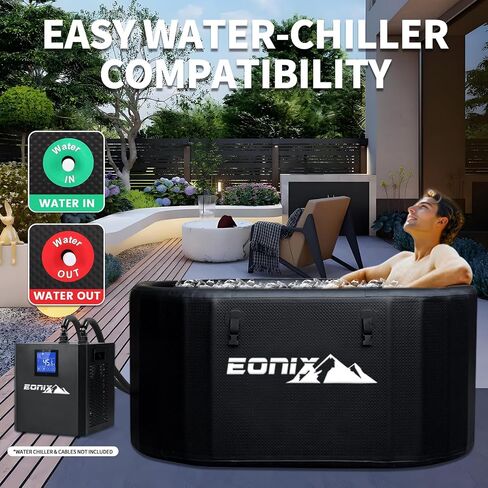 Ice Bath Chiller & Cold Plunge Tub Kit, 1/2 HP Cold Plunge Chiller with Built-in & Pump,216 Gal Ice Pod, XXL Cold Plunge Tub with Water Chiller for Home Outdoor Cold Therapy in Kuwait
