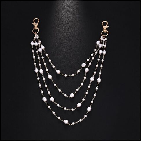 Layered Pearl Arm Chain Jewelry,Adjustable Bra Shoulder Chain,Pearl Lingerie Straps,Wedding Bridal Dress Underwear Chain for Women Backless Party, Prom, Beach in Kuwait