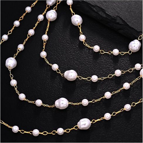 Layered Pearl Arm Chain Jewelry,Adjustable Bra Shoulder Chain,Pearl Lingerie Straps,Wedding Bridal Dress Underwear Chain for Women Backless Party, Prom, Beach in Kuwait