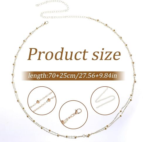 Adjustable Waist Chains for Women, Waterproof Simple Gold Waist belly Chain Sexy Bikini Waists Chain Belt for Summer Beach Friend Gifts in Saudi Arabia
