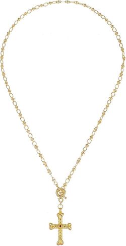 GZQ Chunky Gold Cross Necklaces for Women Big Cross Pendant Necklace Statement Long Chain Prayer Religious Jewelry in Saudi Arabia