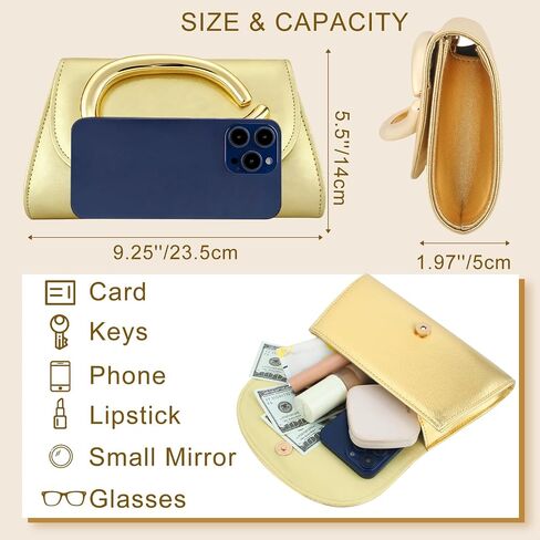 YYW Clutch Purse for Women Leather Purse Handbags with Chain Crossbody Bag Evening Bag for Wedding Party Prom Bridal in Kuwait