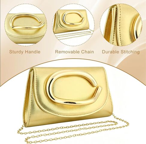 YYW Clutch Purse for Women Leather Purse Handbags with Chain Crossbody Bag Evening Bag for Wedding Party Prom Bridal in Kuwait