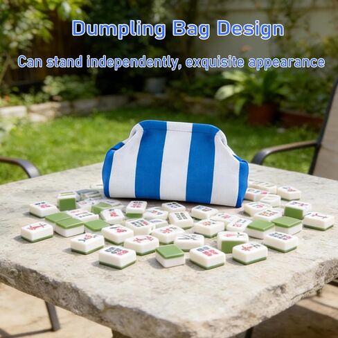 Mahjong Tile Bag Woven Clutch Purses for Women Woven Striped Dumpling Bag in Kuwait