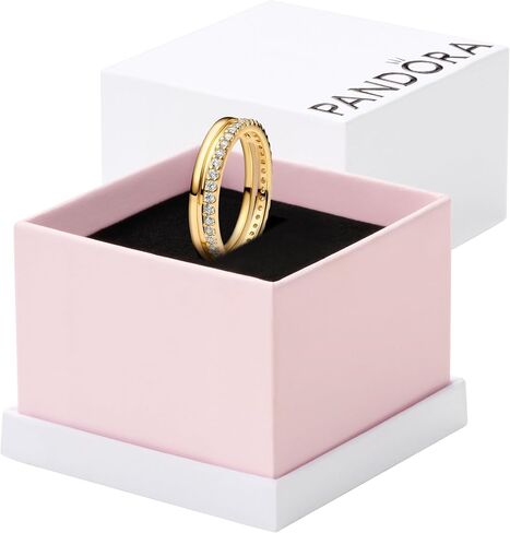 PANDORA-Double Band Ring-Gold plated-With Gift Box in Kuwait