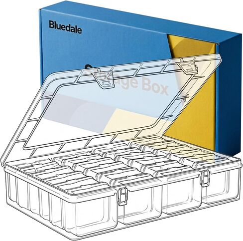 25Pcs Small Bead Organizer Box, Clear Rectangles Bead Storage Containers with Lids, Plastic Craft Storage Box Bead Cases, Mini Small Parts Organizer for Jewelry Nail Screws Seeds and Labels in Kuwait