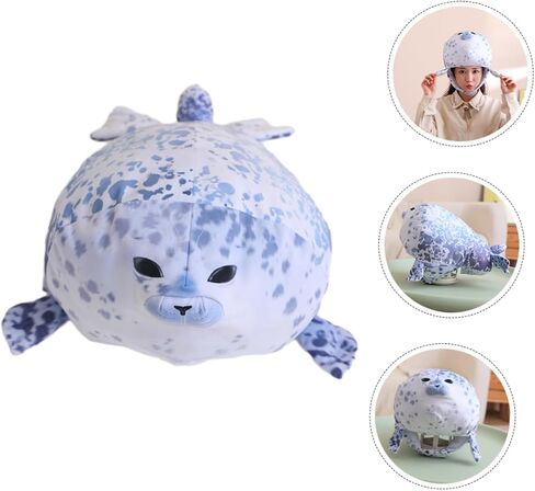 Ipetboom Seal Plush Headgear Funny Costume Hat for Parties Unique Animal Headwear for Cosplay Soft and Comfortable Plush Party Accessory Theatrical Events and Photo Props in Kuwait