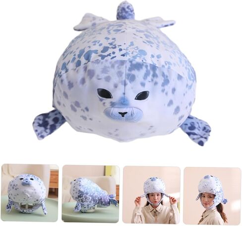 Ipetboom Seal Plush Headgear Funny Costume Hat for Parties Unique Animal Headwear for Cosplay Soft and Comfortable Plush Party Accessory Theatrical Events and Photo Props in Kuwait