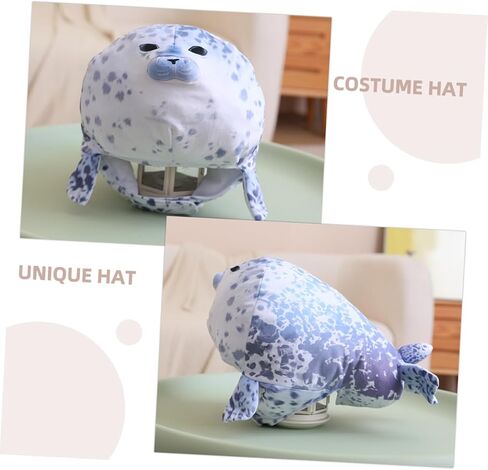 Ipetboom Seal Plush Headgear Funny Costume Hat for Parties Unique Animal Headwear for Cosplay Soft and Comfortable Plush Party Accessory Theatrical Events and Photo Props in Kuwait