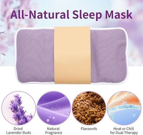 Lavender Weighted Eye Pillow for Yoga, Relaxation,Sleeping, Meditation & Stress - Microwavable Warm/Cool Compress - Mindful Gift in Saudi Arabia