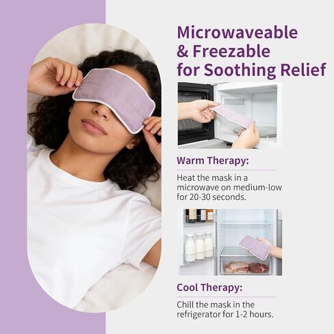 Lavender Weighted Eye Pillow for Yoga, Relaxation,Sleeping, Meditation & Stress - Microwavable Warm/Cool Compress - Mindful Gift in Saudi Arabia