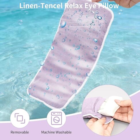 Lavender Weighted Eye Pillow for Yoga, Relaxation,Sleeping, Meditation & Stress - Microwavable Warm/Cool Compress - Mindful Gift in Saudi Arabia
