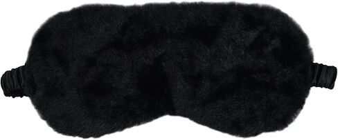 1 Pack Soft Plush Sleep Mask, Sleeping Blindfold, Comfortable Eye Cover for Women, Men, Girls, Travel (Black) in Saudi Arabia