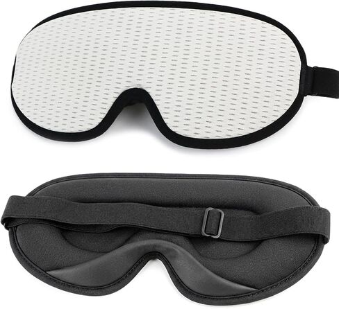 Sleep Mask Women Men 3D Contoured Eye Mask for Sleeping Mesh Fabric Side Sleeper Friendly Nap Rest Travel Essentials in Saudi Arabia