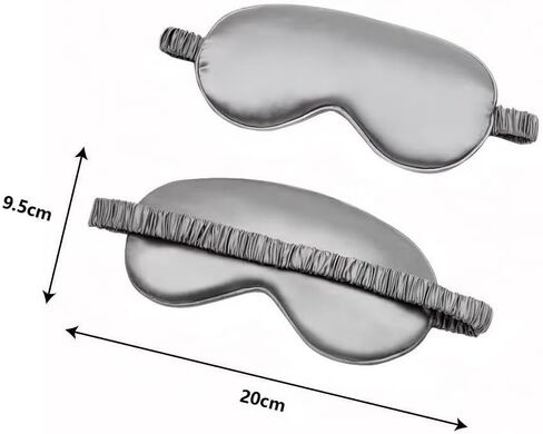 Silk Sleep Mask, Double-Sided Mulberry Silk, Blackout Eye Cover with Zero Light Transmission, Gentle Pressure-Free Design (Gray) in Kuwait