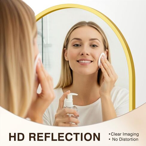 Oval Bathroom Mirror for Wall, 2 Pack 24"x36" Gold Framed Vanity Mirror, HD Tempered Glass Wall Mounted Mirrors for Bathroom Sink, Bedroom Entryway Living Room in Kuwait