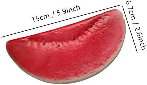 Ebonee Realistic Artificial Watermelon Slices, Lifelike Fake Red Watermelon Slice for Home Kitchen Decor, Simulation Fruit Watermelon Model for Photo Props Party Decoration (3 Pack) in Kuwait