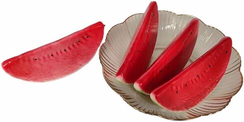 Ebonee Realistic Artificial Watermelon Slices, Lifelike Fake Red Watermelon Slice for Home Kitchen Decor, Simulation Fruit Watermelon Model for Photo Props Party Decoration (3 Pack) in Kuwait