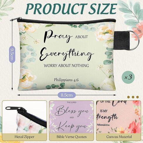 60pcs Christian Small Coin Purse for Women Christian Compact Mirrors Bulk Inspirational Bible Verse Mini Pouches Purse Makeup Mirror Gift for Easter Religious Baptism Travel Church Party in Kuwait