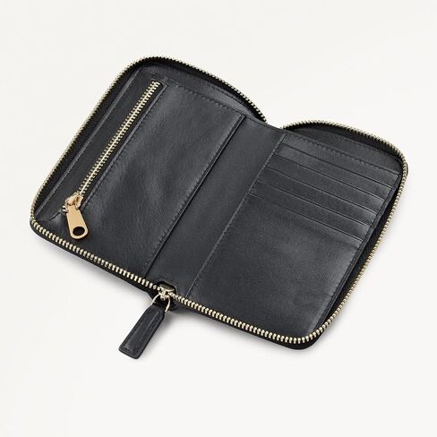 محفظة RADLEY London Midnight Wanderer النسائية الجلدية متوسطة الحجم بسحاب حول المحفظة، بورسيني، أسود، مقاس واحد، سحاب حول المحفظة in Kuwait