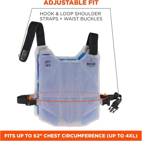 Ergodyne 6210 Phase Change Lightweight Cooling Ice Vest, Cooling Relief for All Environments, Cooling Towel Included in Kuwait